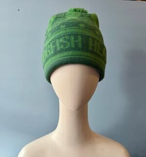 DOGFISH HEAD Green Knit Beanie w/Pom Pom sz OS (Unisex)